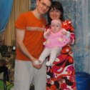 Фотография "Я с мужем и дочуркой. Новый год 2009."