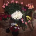 Фотография "Спасибо, мои дорогие друзья!!! Спасибо, что каждый год, радуете меня таким большим количеством цветов, которые я очень люблю!"