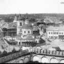 Фотография "Крестовоздвиженская церковь, сейчас на её месте фонтан. Начало ХХ века."