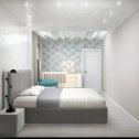 Фотография "ЖК Времена года в Астане, дизайн интерьера спальной комнаты в современном стиле."