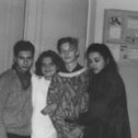 Фотография " в училище 1990, я скраю. Викуля, Ряха, Ирэна."