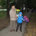 Фотография "Дед с внуком. В первый класс. 01.09.14"