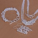 Фотография "Ювелирный набор украшений ожерелье/серьги, стерлинговое серебро (33029797141) шт."