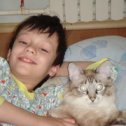 Фотография "мой сын Марк вместе с нашим котом Адамычем"