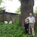 Фотография "28 апреля,в гостях в Лесхозе - внучок Богдан с дедом"