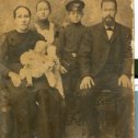 Фотография "прадед Иван Резонтов с семьёй на отдыхе в Крыму.  Фотография Шварца, Симферополь ,1906 год"