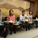 Фотография "С супругой и друзьями за японским ужином на тихоокеанском побережье Изу-Шимода."