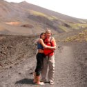 Фотография "Семейная жизнь иногда напоминает восхождение, а иногда вулкан... Восхождение с женой на вулкан Этна."