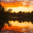 Фотография "Красивый закат на р. Восточная Березина"