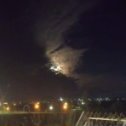 Фотография "Облако превратилось в дракона и луна "