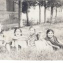 Фотография "Беззаботное детство, как давно это было. 1956 год Слева направо Люда Кротова , Тала Рахими , Эльмира Акчурина , Таня Борисова . Галя Кошелева"