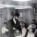 Фотография "Конкурс "бород" на борту АПЛ, в очках и котелке доктор Михайлов. "