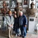 Фотография "С директором создателем "Музея  мировой скульптуры" Л.П.Захаровым"