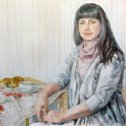 Фотография "Портрет Натальи  И.
Холст, масло, масляная пастель, 80х60 см, 2016 г"