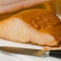 Фотография "Холодные закуски - рыбный деликатес: белуга холодного копчения 01"