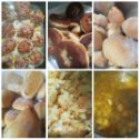 Фотография "Сегодня приготовила. Суп грибной, тушёную капусту, с ней пирожки. Сосиски в тесте, сладкие порожки с вишней, беляши, и фрикадельки."