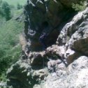 Фотография "Пещера Салавата Юлаева. Спуск по западной стене."