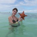 Фотография "Карибское море, натуральный бассейн с морскими звездами"