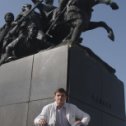Фотография "Я в Самаре у памятника Чапаеву, апрель 2008"