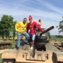 Фотография "Линия Сталина. На броне легендарного Т-34. Перед матчем Россия-Швеция!"