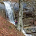 Фотография "2 января 2018 года. Водопад на реке Кутанка. Массив горы Монах, Хамышки."