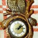 Фотография "сова с часами,материал липа"