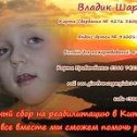 Фотография "ВЛАДИК ШАРОВСКИЙ, 6 ЛЕТ. СБОР НА ПОВТОРНОЕ ЛЕЧЕНИЕ В ГЕРМАНИИ. СРОК - 3 МАРТА.
МЕГАФОН: 89209082519, БИЛАЙН: 89092742745 
КАРТА СБЕРБАНКА РОССИИ: 4276100013450678 КАРТА ПРИВАТ БАНКА УКРАИНА: 5211 5373 3424 2398 
ЯНДЕКС - КОШЕЛЕК: 4100 1159 590 5056 благо"