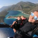 Фотография "Мой отважный парень любуется Голубой лагуной с высоты птичьего полёта. Олюдениз, сентябрь 2023г"
