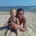 Фотография "кайфуем с племянником на море."