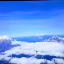 Фотография "Вид с самолета на вулканы Авачинский и Корякский"