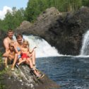 Фотография "Карелия 2003, Водопад Кивач, семейное фото."