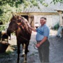 Фотография " Мой отец Иван Маркович  со своим любимцем Орликом.1996г."