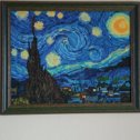 Фотография "Ван Гог "Звёздная ночь". Алмазная мозаика - работа моего сына."