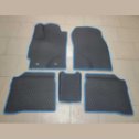 Фотография "Комплект ковриков в салон для Toyota Prius 30. Цвет серый, цвет окантовки синий #автоковрикитирасполь #автоковрикипмр #коврикипмр "