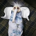 Фотография "Ведь так не бываааает на свееете, чтоб были потеряны дееети! Слонопотамовый мамонт! Милый и нежно снежный! С рождения не одинокий, ведь у него есть мама! Пока это я... Но скоро все может измениться! Расстаться будет трудно, но детки имеют обыкновение покидать родительское гнездо. 
#уникален #мамонт #альбинос #teddy #doll #art #animals #teddydoll #LK #mammoth #albino"
