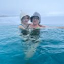 Фотография "Зона отдыха Боровое,бассейн под открытым небом! 6 февраля 2024. Я с внучкой Евгенией. "