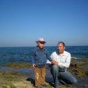 Фотография "С сыном на берегу Средиземного моря"