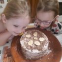 Фотография "Вот такой вкуснейший торт мы сделали  с внученьками любимыми на рождество😘"