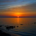 Фотография "Русалка и закат. Янтарный берег."