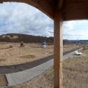Фотография "Панорама. Вид на пляж и набережную на месте бывшей нефтебазы с наблюдательной вышки. Май 2022."