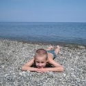 Фотография "Мой сынуля на пляже (Партенит, май 2008)"