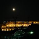 Фотография "Ночной вид из окна. Новосибирская ГЭС 💯👍🌹"