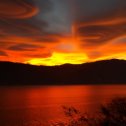 Фотография "Захід  сонця  озеро Magiore ( IT)"