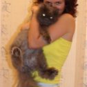 Фотография "я с моим плюшевым котом"