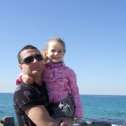 Фотография "Я с младшей Николь на море в Яфо.11,10,"