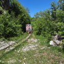 Фотография "Апшеронская узкоколейная железная дорога, одно из самых живописных мест нашего края. Таких "узкоколеек " всего две- на Карпатах  и на Кавказе. "