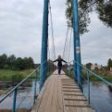 Фотография "Подвесной мост через р. Москву "