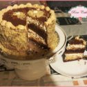 Фотография "торт мой киев: шоколадные коржы и коржы безе с 2 видами крема сливочнно сгущенный крем и сливочно шоколадный крем."