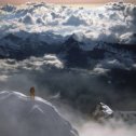 Фотография "cum e să fii la înălţime ? uite aşa....vorbind la  propriu şi figurat :) 
Eiger Peak, Berner Alpen, Switzerland."