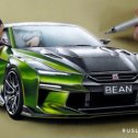 Фотография "Nissan gtr r36, работа выполнена цветными пастельными карандашами и белой гелевой ручкой "